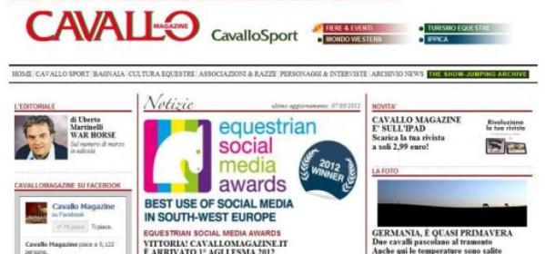 A Cavallo Magazine l’Oscar dei siti equestri