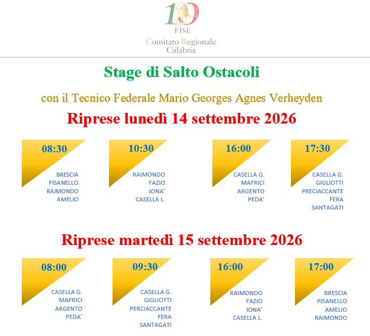Riprese Stage