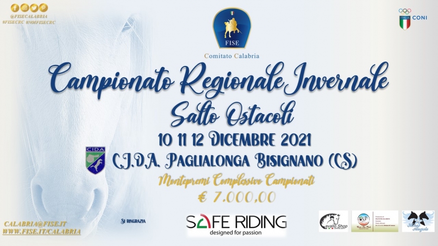 CAMPIONATO REGIONALE INVERNALE SALTO OSTACOLI  2021