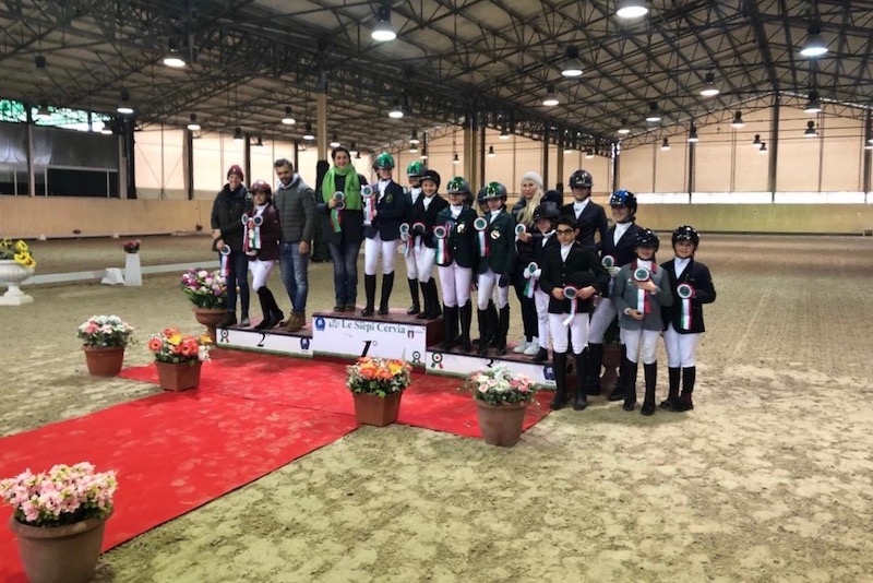 Podio Trofeo Allievi Cervai dressage 2