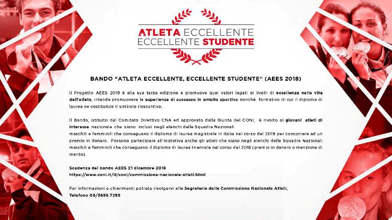 Invito Atleta eccellente AEES 2018