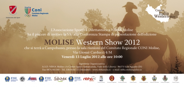 Molise Western Show 2012, presentazione ufficiale al Coni Molise