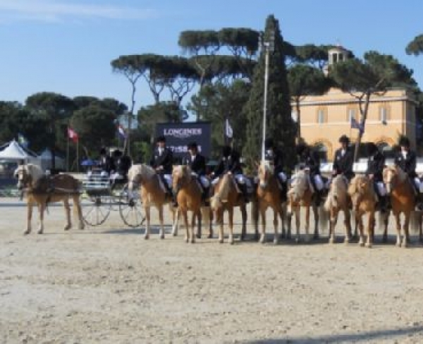 TORNA A PIAZZA DI SIENA CAVALCANDO LA SOLIDARIETÁ