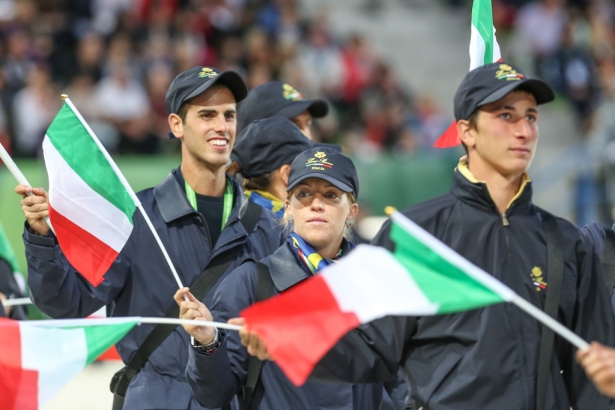 WEG2014: Gli azzurri sfilano allo Stadio d’Ornano