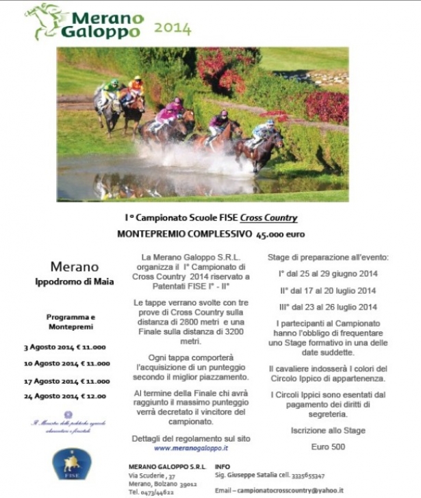 CROSS-COUNTRY: Agosto di corse a Merano