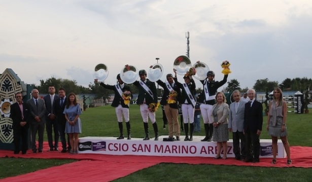SALTO OSTACOLI: CSIO San Marino Arezzo: Italia quinta in Coppa delle Nazioni