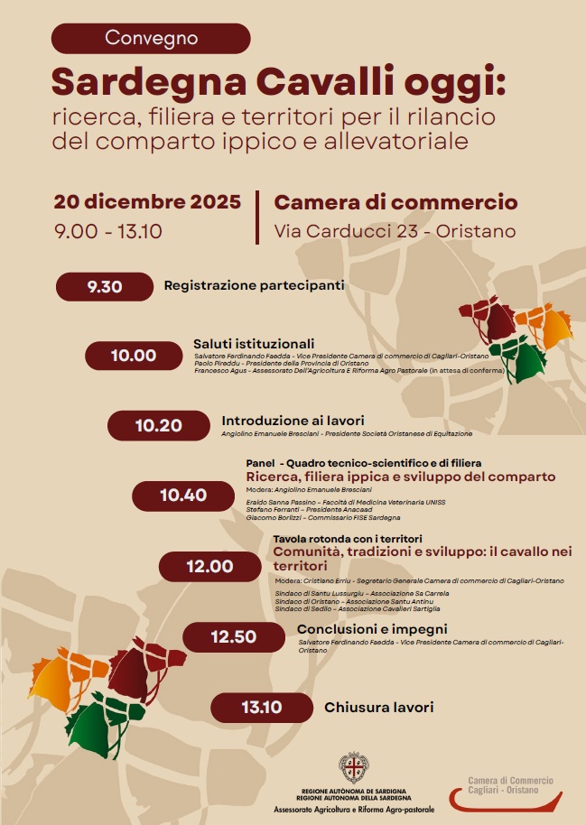 Sardegna cavalli programma convegno del 20 dic 2025