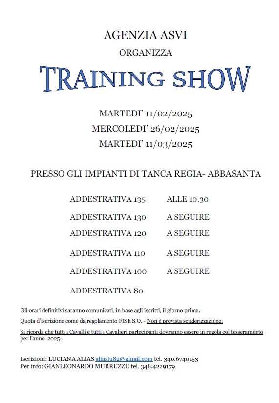 TRAINING SHOW
