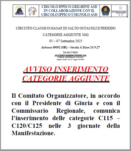 categorie aggiunte masaaf 05.07 09 2025