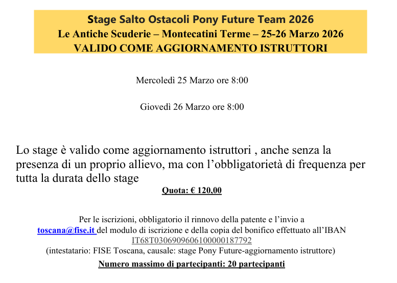 Stage Forte aggiornamento